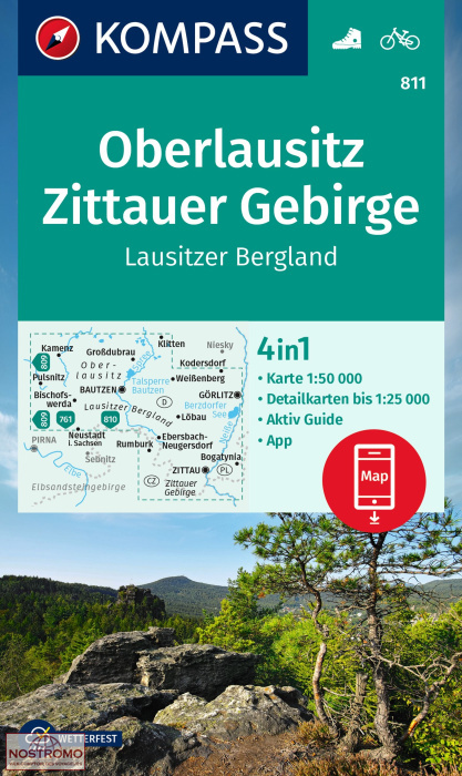 811 OBERLAUSITZ - ZITTAUER GEBIRGE | Kompass hiking map