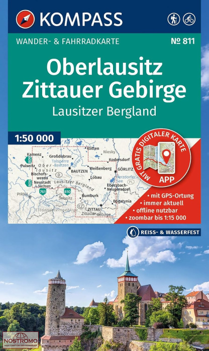 811 OBERLAUSITZ - ZITTAUER GEBIRGE | Kompass hiking map