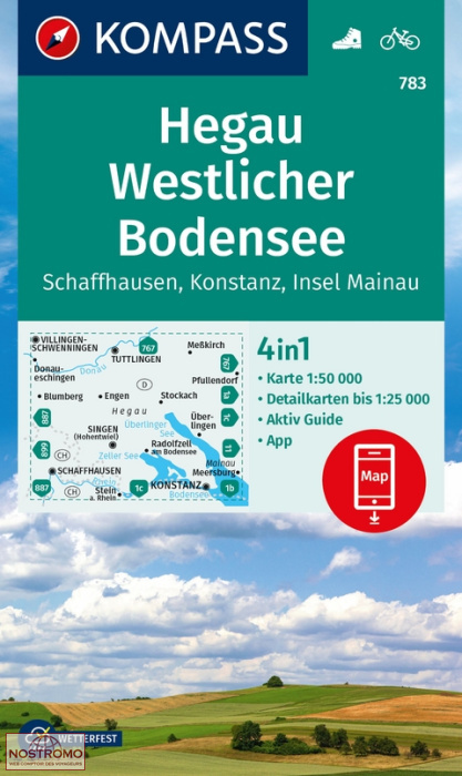 783 HEGAU - WESTLICHER BODENSEE | Kompass hiking map