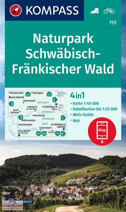 773 NATURPARK SCHWÄBISCH - FRÄNKISCHER WALD | Kompass hiking map