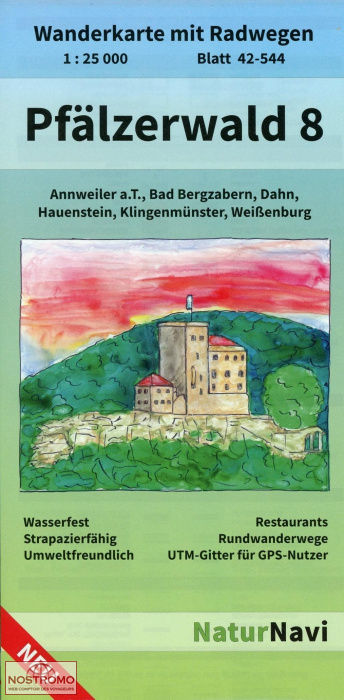 PFÄLZERWALD 8 - ANNWEILER-BAD BERGZABERN-DAHN | NaturNavi hiking map
