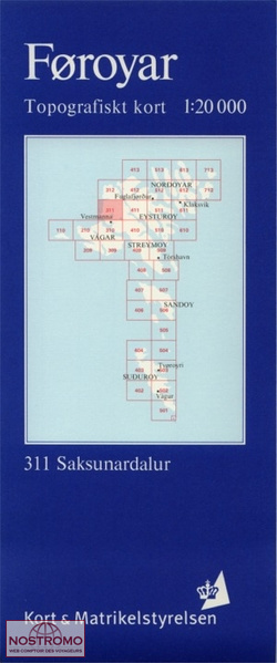 311 SAKSUNARDALUR | Kort & Matrikelstyrelsen topographical map