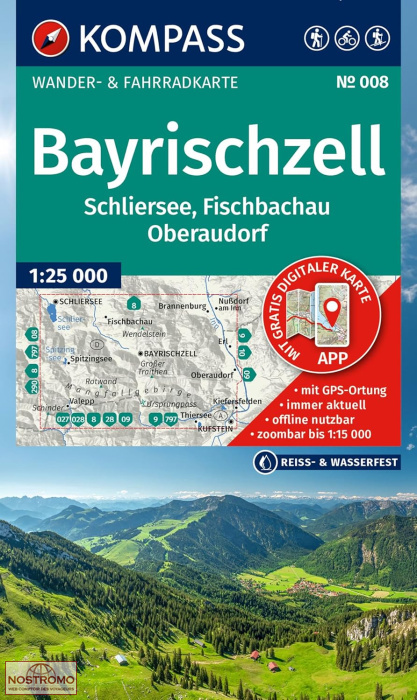 008 BAYRISCHZELL | carte de randonnée Kompass