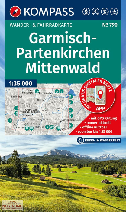 790 GARMISCH-PARTENKIRCHEN - MITTENWALD | Kompass hiking map