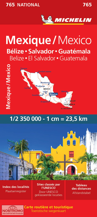 MEXIQUE - BELIZE -SALVADOR - GUATEMALA 765 | carte routière Michelin