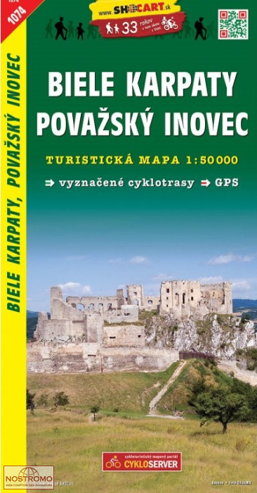 1074 BIELE KARPATY - POVÁŽSKÝ INOVEC | carte de randonnée Shocart