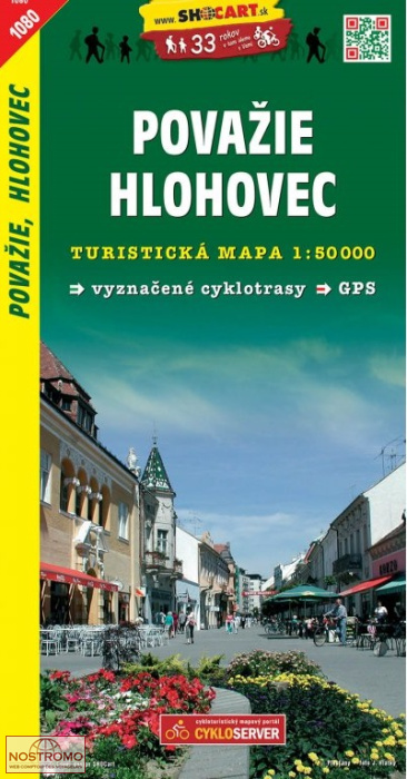 1080 POVAŽIE - HLOHOVEC | carte de randonnée Shocart