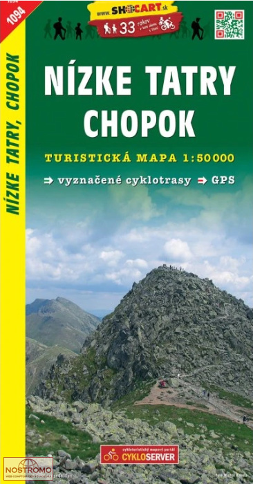 1094 NÍZKÉ TATRY - CHOPOK | carte de randonnée Shocart