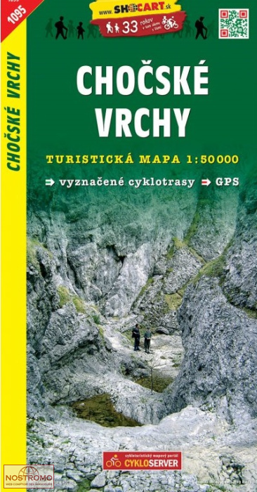 1095 CHOČSKÉ VRCHY | carte de randonnée Shocart