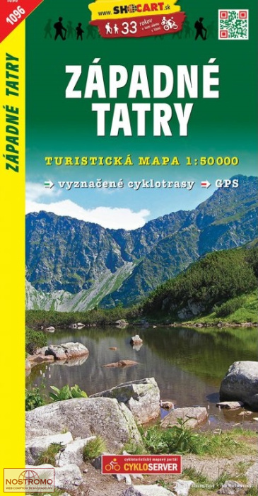 1096 ZÁPADNÉ TATRY | carte de randonnée Shocart