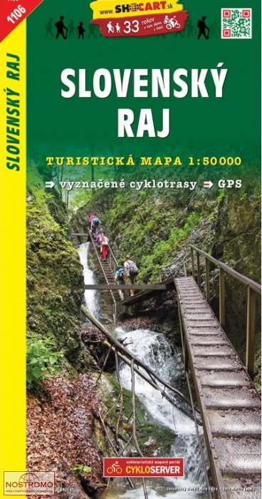 1106 SLOVENSKÝ RAJ | Shocart hiking map