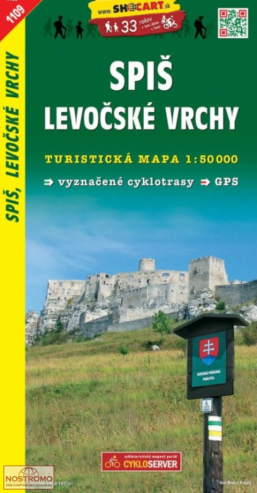 1109 SPIŠ - LEVOČSKÉ VRCHY | Shocart hiking map
