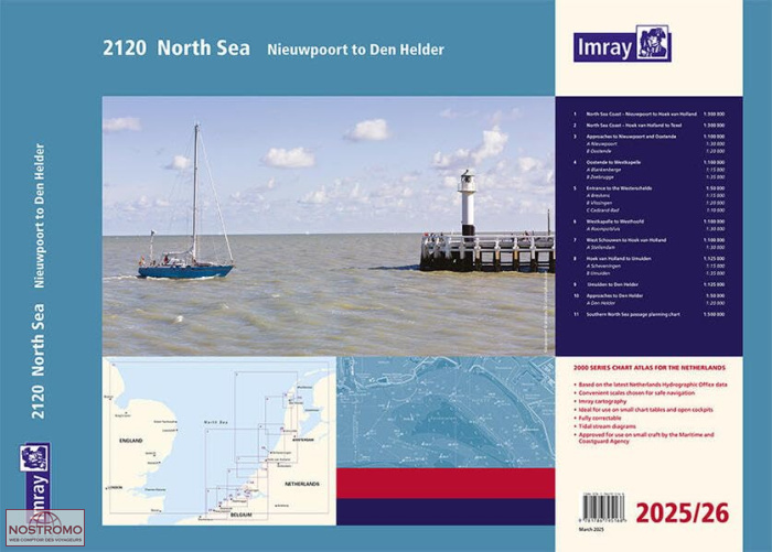 2120 MER DU NORD - DE NIEUPORT À LA HAYE | cartes marines Imray