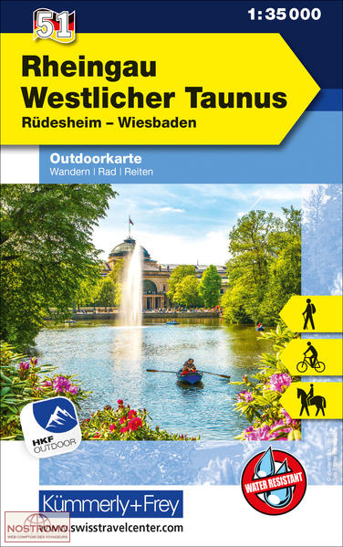 51 RHEINGAU - WESTLICHER TAUNUS | Kummerly+Frey hiking map