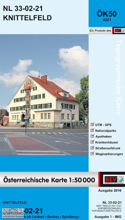 4221 KNITTELFELD | carte topographique BEV