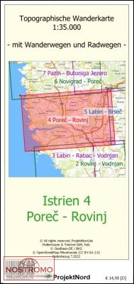 ISTRIE 4 : POREČ - ROVINJ | carte topographique Projektnord