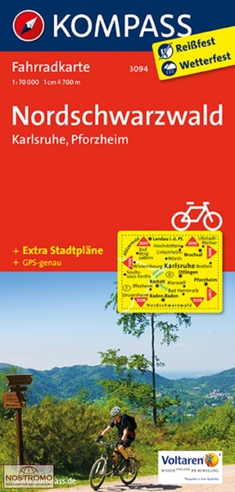 3094 NORDSCHWARZWALD | Kompass cycling map