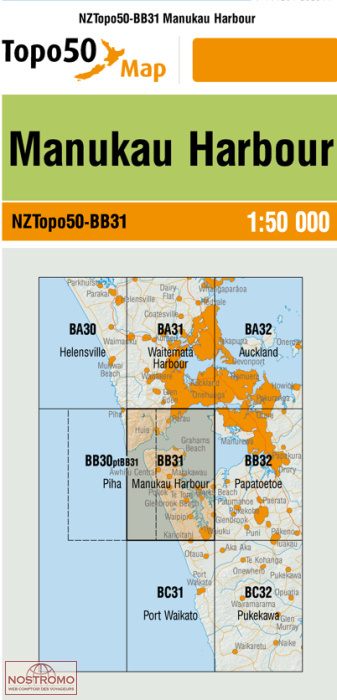 BB31 MANUKAU HARBOUR | carte topographique LINZ