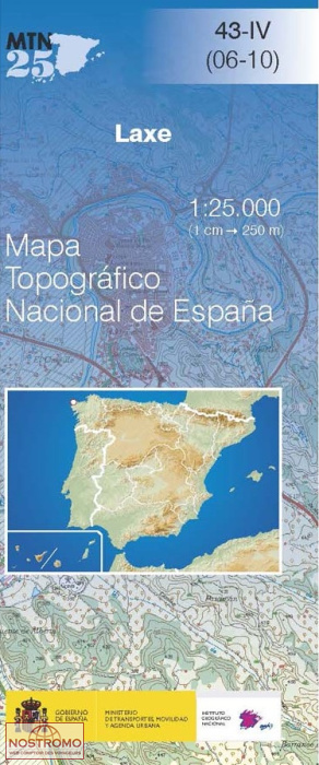 043-4 LAXE | carte topographique CNIG