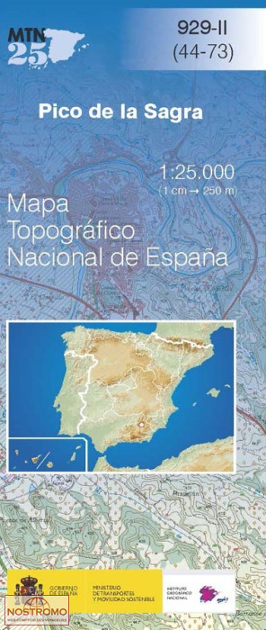 0929-2 PICO DE LA SAGRA | carte topographique CNIG