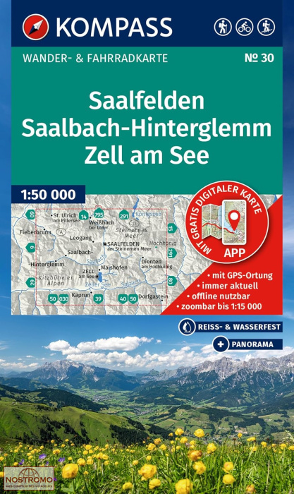 SAALFELDEN - SAALBACH-HINTERGLEMM - ZELL AM SEE 30 | Kompass hiking map