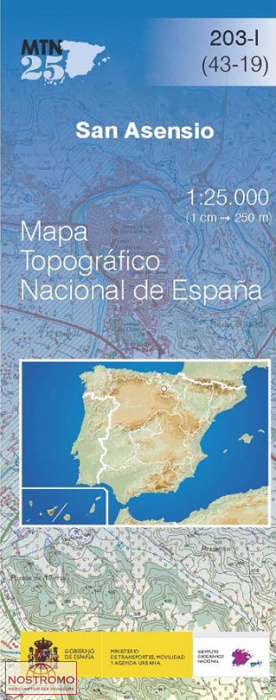 203-1 SAN ASENSIO | carte topographique CNIG