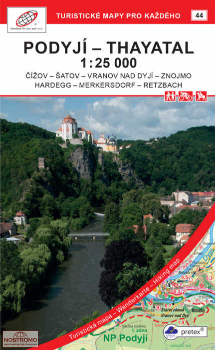 NÁRODNÍ PARK PODYJÍ-THAYATAL - 44 | Geodezie On Line hiking map