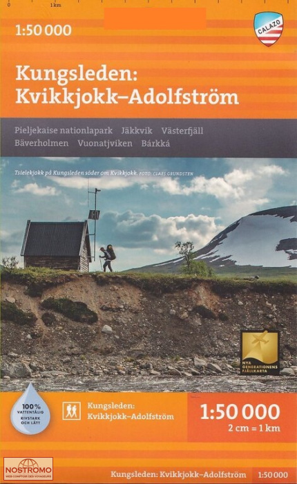 KUNGSLEDEN : KVIKKJOKK - ADOLFSTRÖM | carte de randonnée Calazo