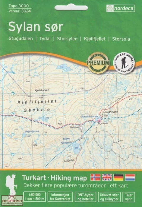 3024 SYLAN SØR | Nordeca hiking map