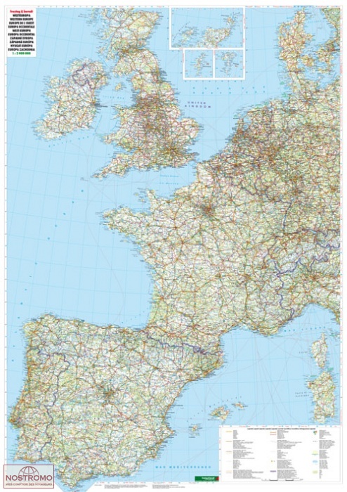 EUROPE WEST | Freytag & Berndt wall map