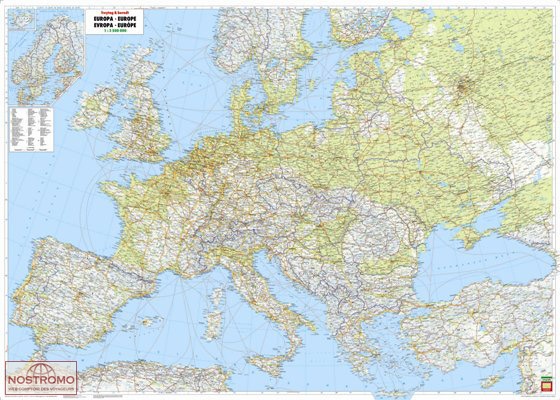 EUROPE PHYSICAL | Freytag & Berndt wall map