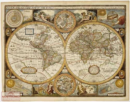 WORLD ANTIC - BY JOHN SPEED (1651) | Freytag & Berndt wall map