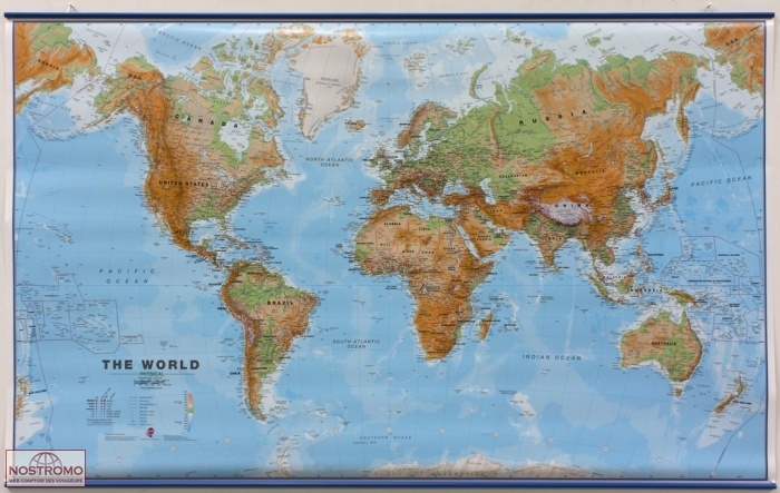 THE WORLD 1/30 - PHYSICAL  | Maps International wall map