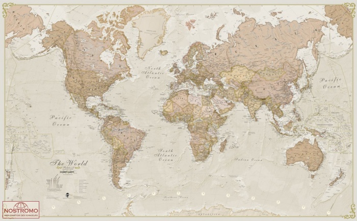 THE WORLD POLITICAL 1/30 - POLITICAL ANTIC | Maps International wall map