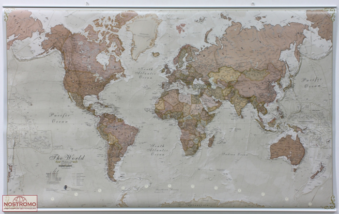 THE WORLD POLITICAL 1/30 - POLITICAL ANTIC | Maps International wall map