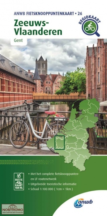 26 ZEEUWS-VLAANDEREN | carte de cyclotourisme ANWB
