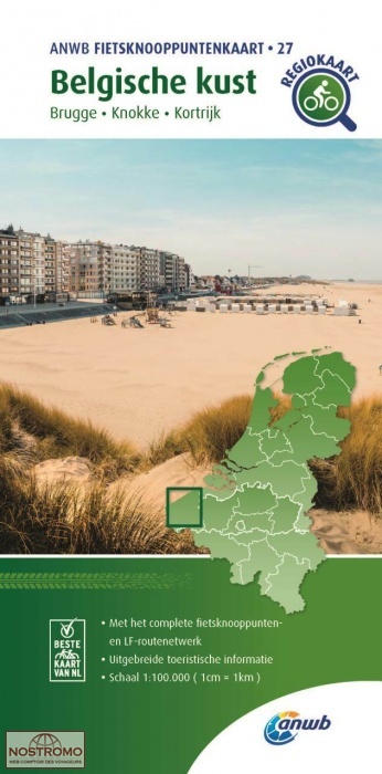 27 BELGISCHE KUST | carte de cyclotourisme ANWB