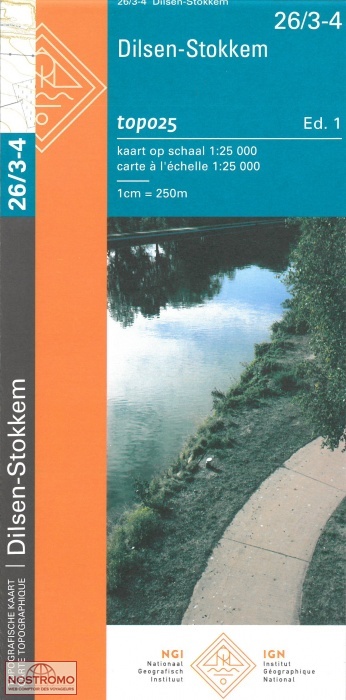 26/3-4 DILSEN - STOKKEM | carte topographique NGI/IGN