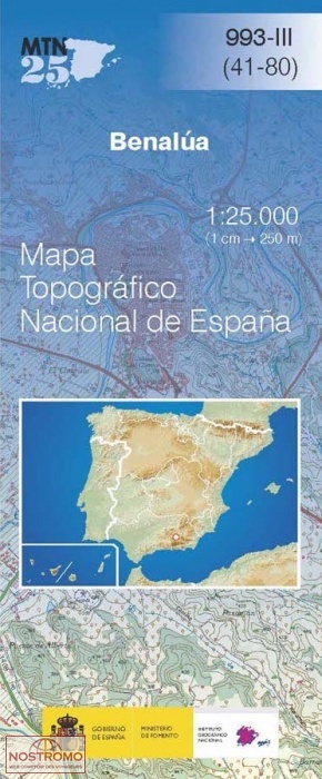 0993-3 BENALÚA | carte topographique CNIG