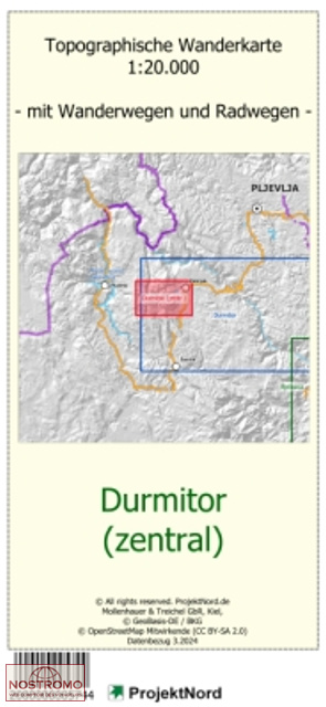 DURMITOR (CENTRAL) | Projektnord topographic map