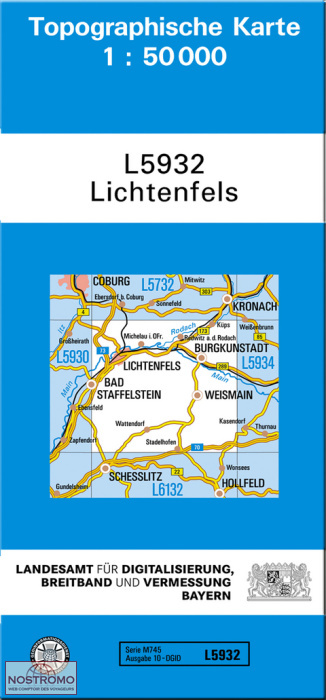 L5932 LICHTENFELS | carte topographique LDBV