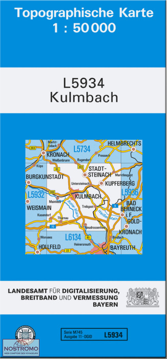 L5934 KULMBACH | carte topographique LDBV