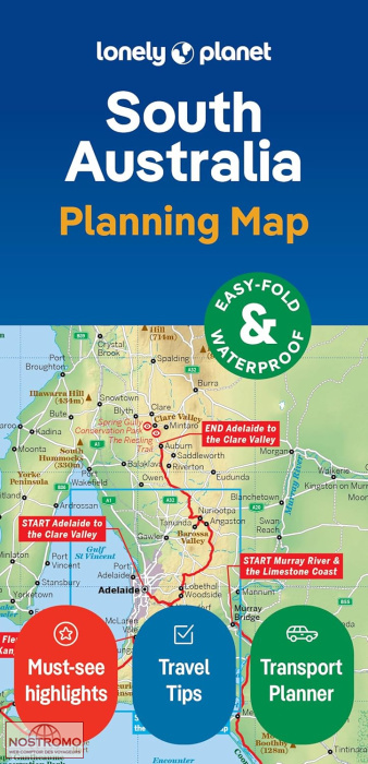SOUTH AUSTRALIA | carte touristique Lonely Planet