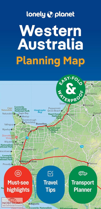 WESTERN AUSTRALIA | carte touristique Lonely Planet