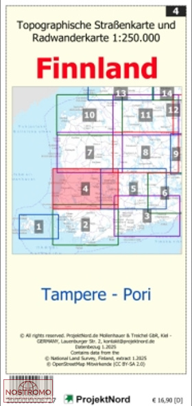 04 TAMPERE - PORI | carte topographique Projektnord