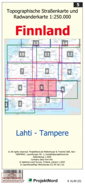 05 LAHTI -TAMPERE | carte topographique Projektnord