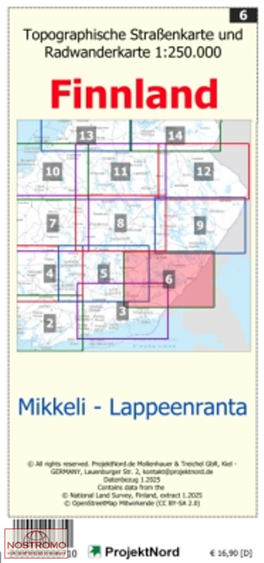 06 MIKKELI - LAPPEENRANTA | carte topographique Projektnord