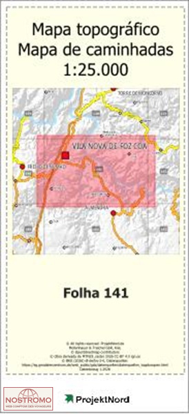 141 VILA NOVA DE FOZ COA | carte topographique Projektnord