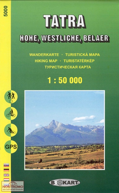 5000 TATRA : HOHE, WESTLICHE, BELAER | BBKart hiking map