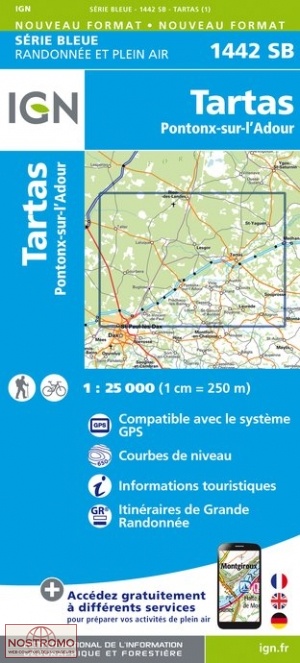 1442SB TARTAS | carte de randonnée IGN